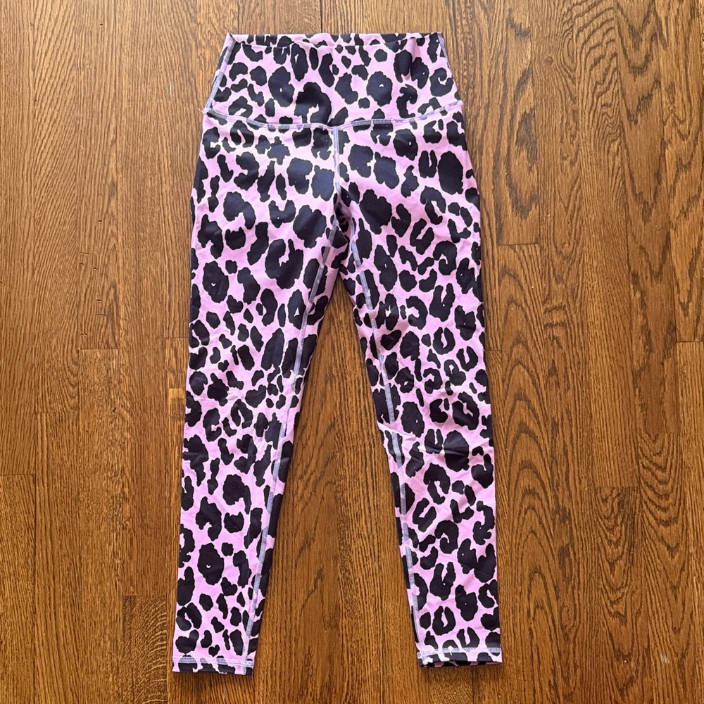 Fleo Pink & Black Leopard Print Leggings